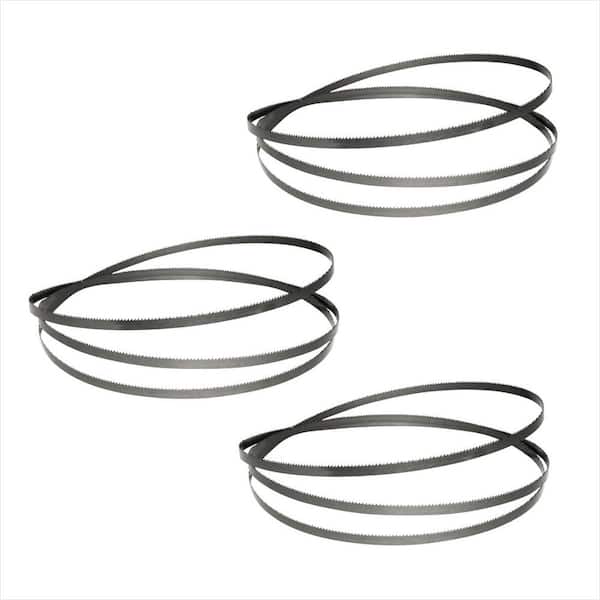 ‎POWERTEC 105 in. High Carbon Steel Band Saw Blades Assortment for Delta 14 in. Bandsaw with Riser Block (3-Pack)