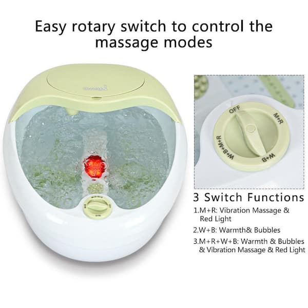 Gymax Shiatsu Foot Massager Kneading & Rolling Foot Massager Heat Function  Grey 