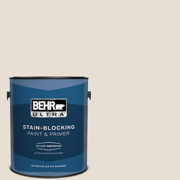 BEHR ULTRA 1 gal. #PPU7-11 Cotton Knit Extra Durable Satin Enamel Interior Paint & Primer