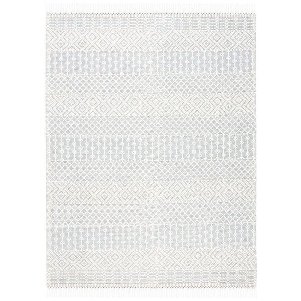 Natura 10 ft. x 14 ft. Ivory/Gray Geometric Tribal Area Rug