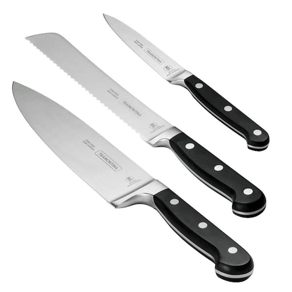 Pro Series Forged 3-Piece Precision Knife Set - High-Carbon Steel Blades