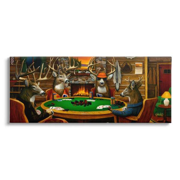 The Stupell Home Decor Collection Deer Animals Playing Poker Table ...