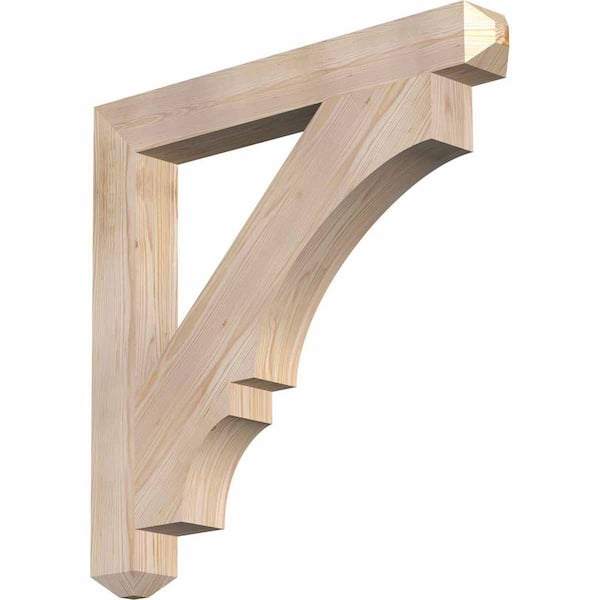 Ekena Millwork 3.5 in. x 30 in. x 30 in. Douglas Fir Balboa Craftsman Smooth Bracket