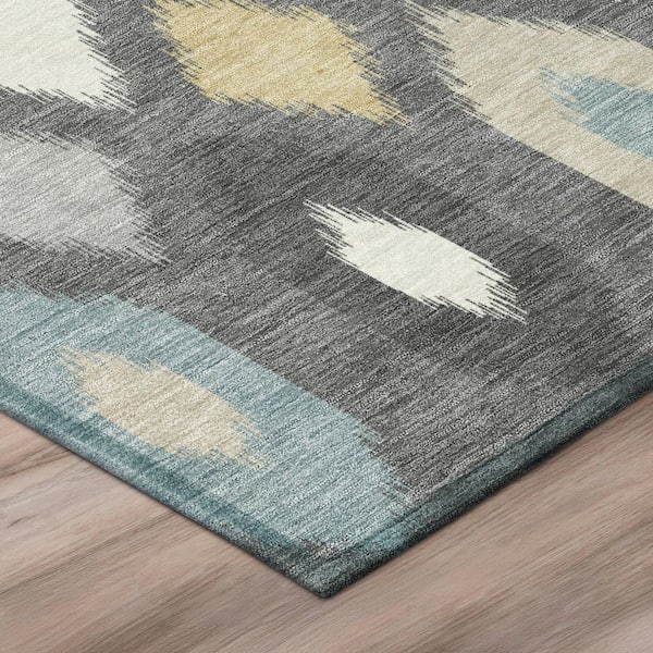 Chantille Machine Washable Indoor/Outdoor Abstract ACN3108 Gray 10 ft. x 14 ft. Area Rug