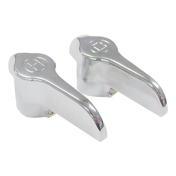 Everbilt Pair of Universal Faucet Handles with Lever Handle Design in Chrome