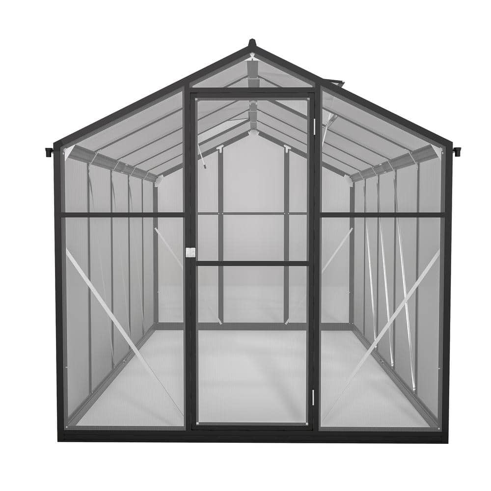 Outdoor&Garden 74 in. W x 125 in. D x 80 in. H Aluminum Frame Heavy Duty Po