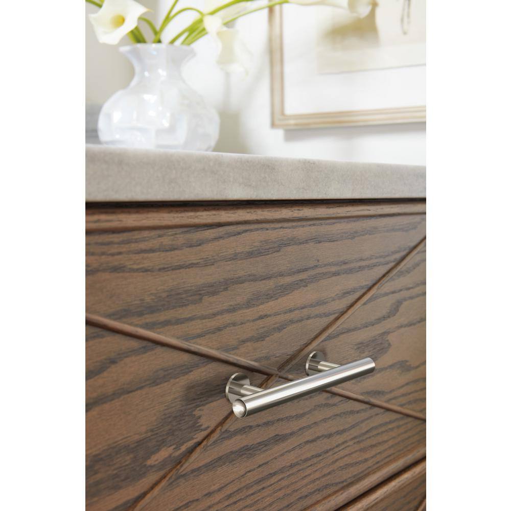Polished Chrome 3-Inch Modern Cylindrical Bar Cabinet Pull