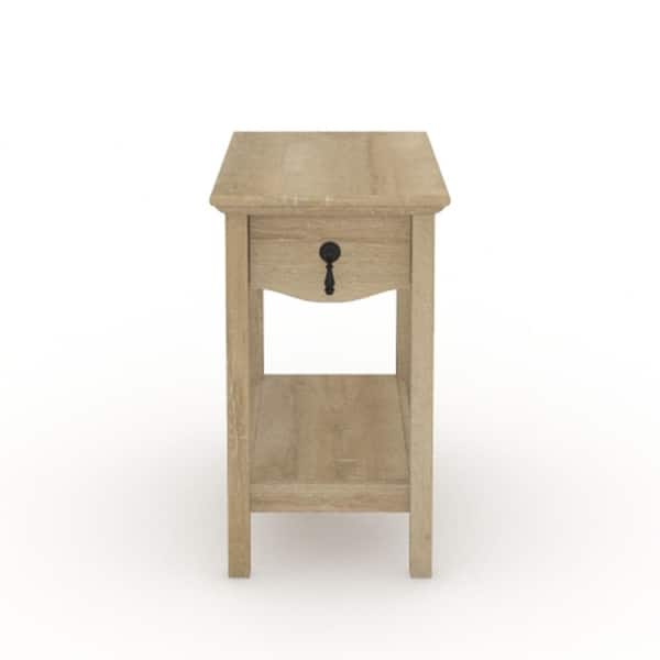 SAUDER Adaline Cafe 14.724 Orchard Oak Rectangle Engineered Wood End/Side Table with Drawer