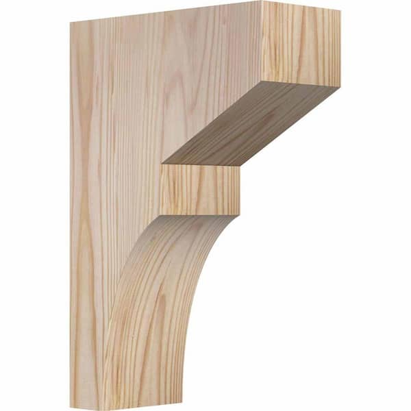 Ekena Millwork 3-1/2 in. x 8 in. x 12 in. Douglas Fir Monterey Smooth Corbel