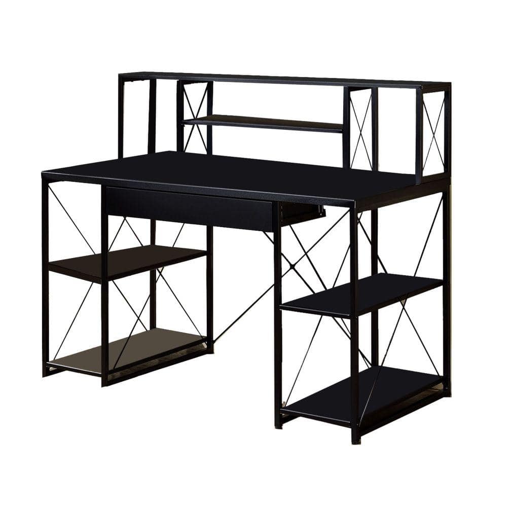 Hydle Desk Ebern Designs Color: Black/White