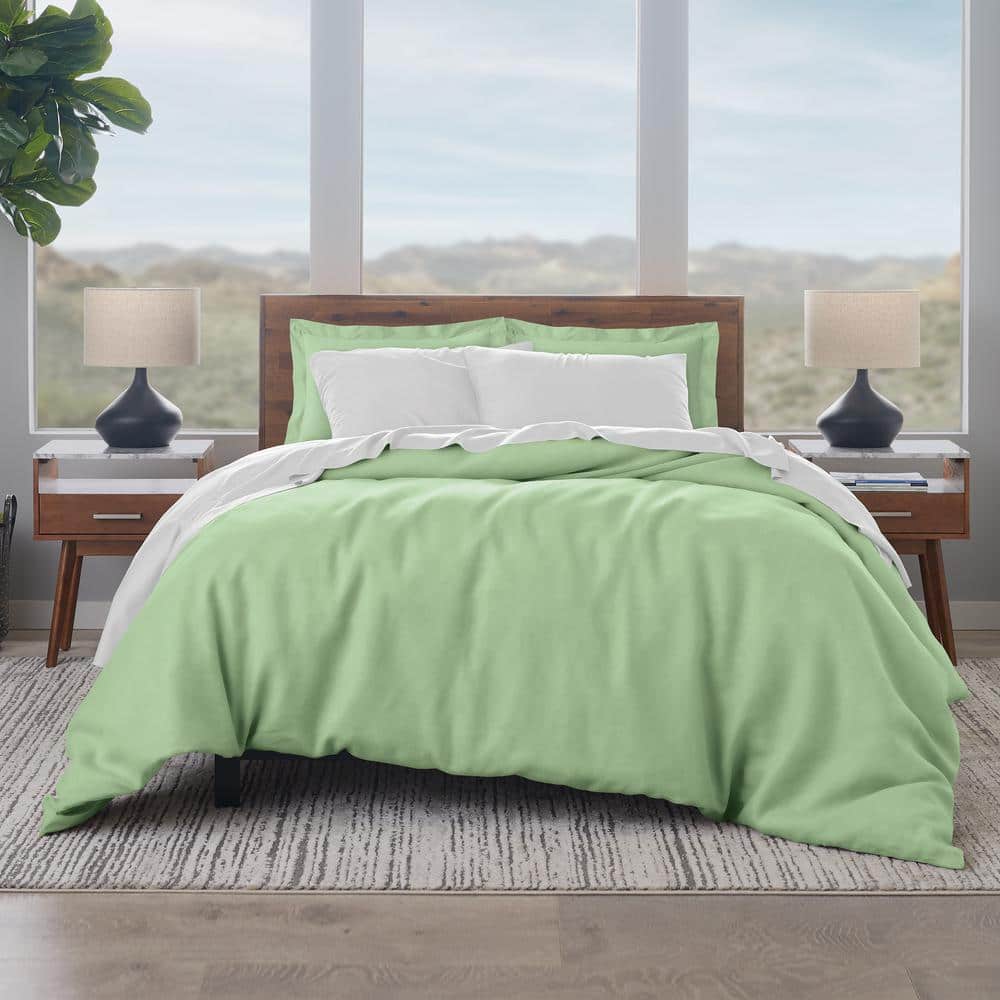Ella Jayne Olive Cotton Sateen King/Cal King Duvet Cover Set