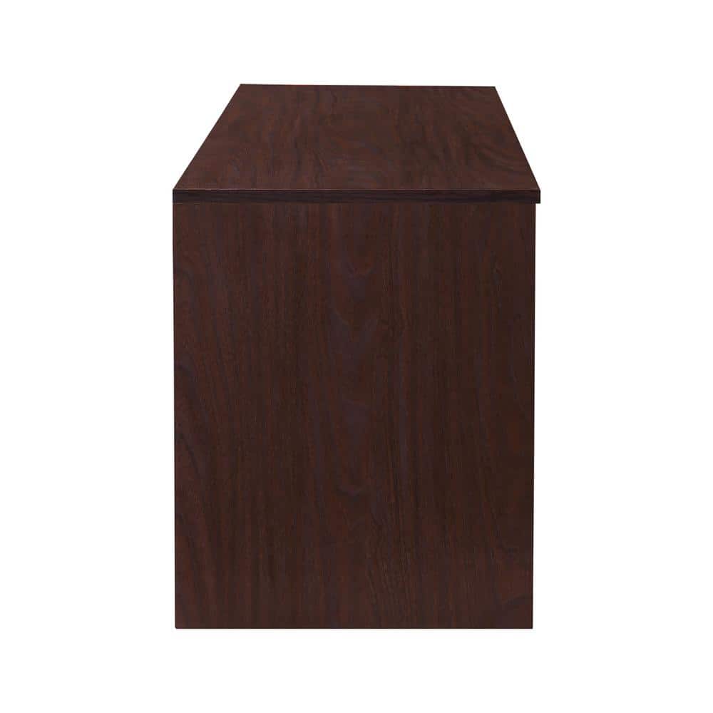 Walnut 59" Farmhouse TV Stand with Sliding Barn Doors