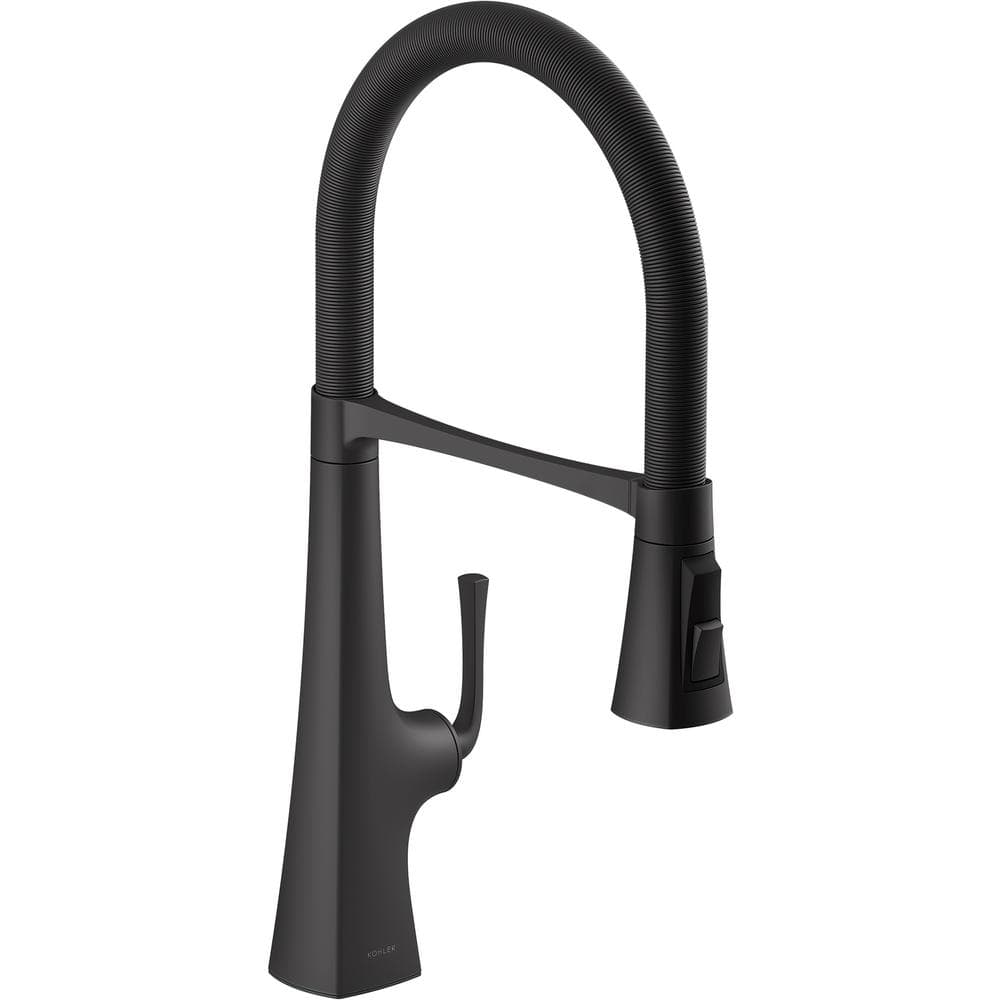 KOHLER Graze Single-Handle Medium Standard Kitchen Faucet in Matte