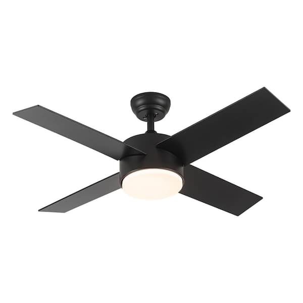 Avex 44 in. Black Standard Ceiling Fan with Remote Control and Dimmable Integrated LED
