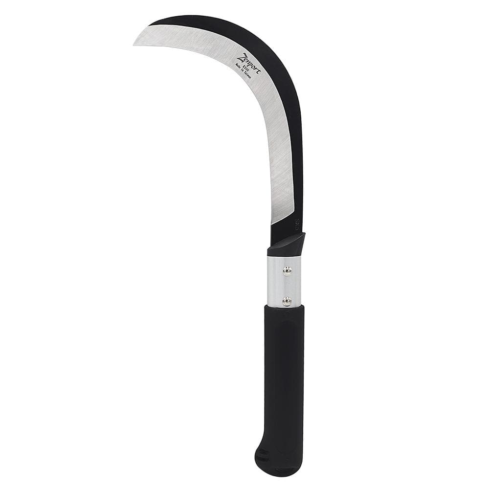 Zenport K310 Brush Clearing Sickle with Carbon Steel Blade and Aluminum Handle, 9", 9", Black