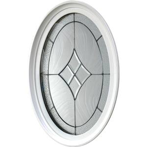 20 in. x 28.75 in. Geometric Vinyl Window - White