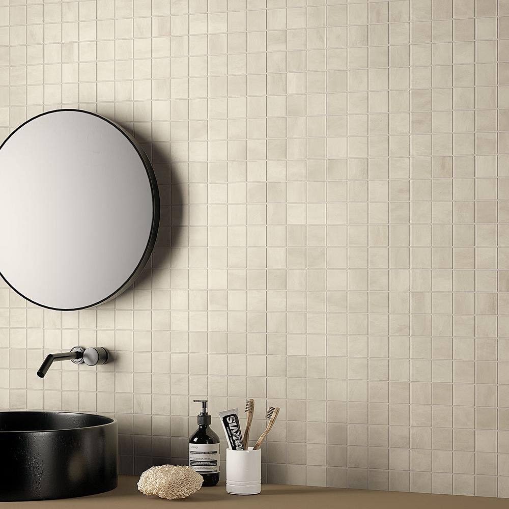 Catlinite Beige Matte Porcelain Mosaic Floor and Wall Tile