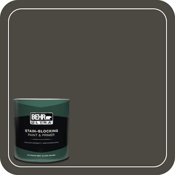 BEHR ULTRA 1 qt. #T18-11 Unplugged Semi-Gloss Enamel Exterior Paint & Primer