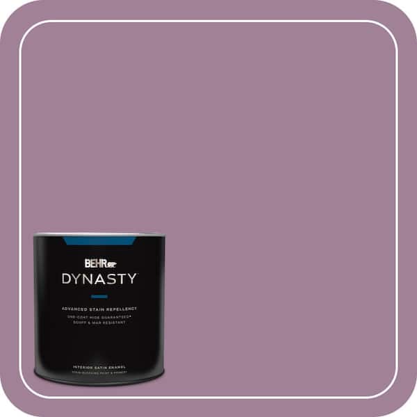 BEHR DYNASTY 1 qt. #PMD-82 Violet Bouquet Satin Enamel Interior Stain-Blocking Paint and Primer