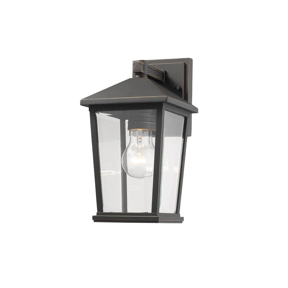 Beacon Oil Rubbed Bronze Outdoor Hardwired Lantern Wall Sconce with No Bulb
