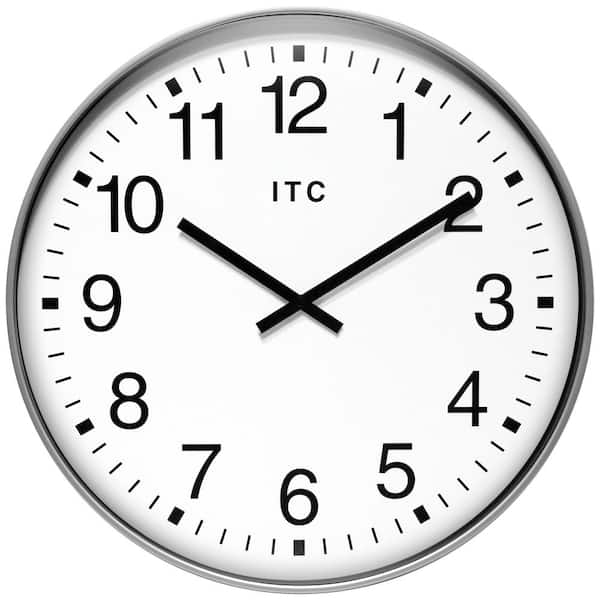 Infinity Instruments Profuse 19 in. Business Clock, Silver