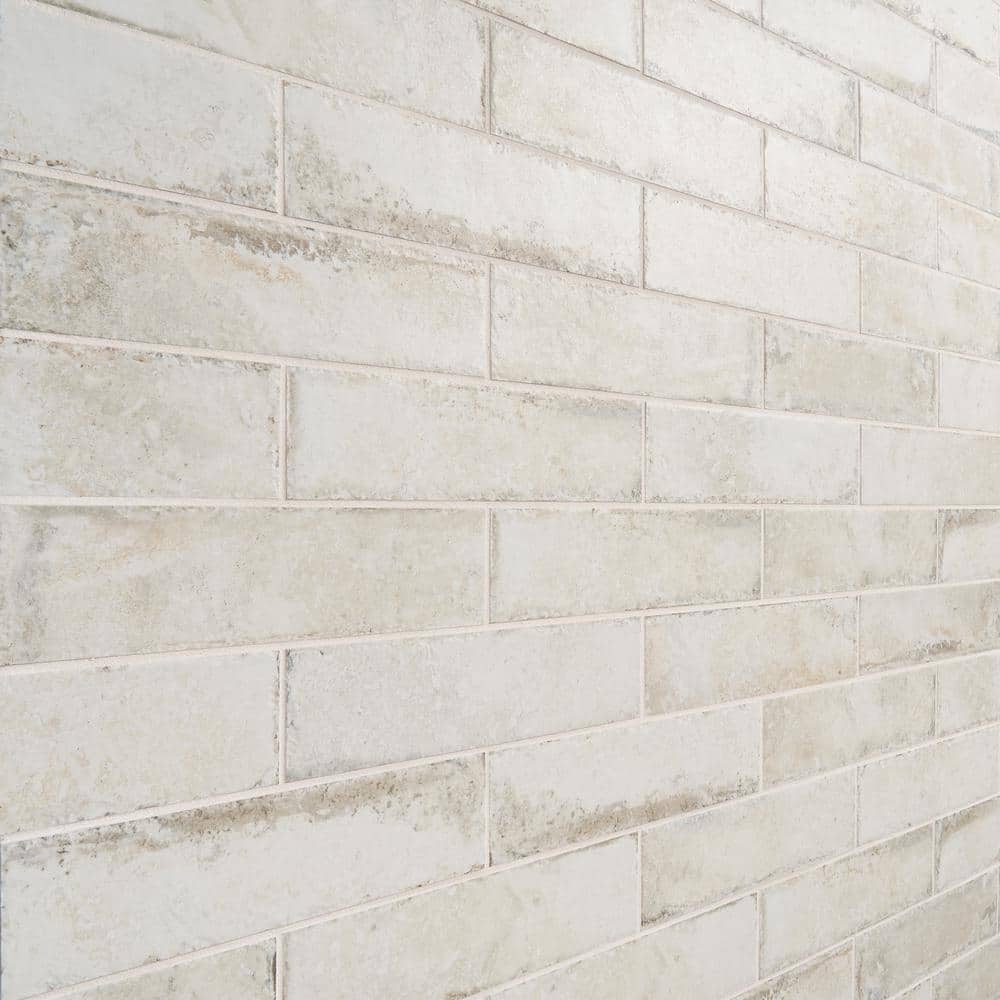 Ravello 3" x 12" Natural White Porcelain Wall and Floor Tile