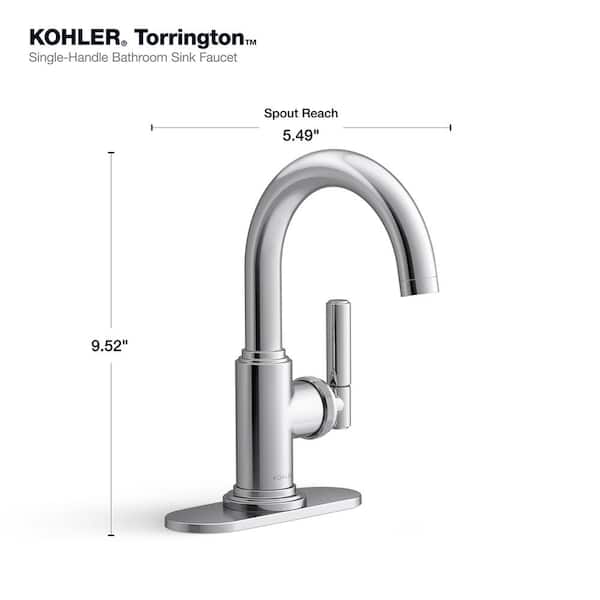 KOHLER Torrington Single Handle Single Hole Bathroom Faucet in