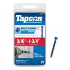 3/16 in. x 1-3/4 in. Hex-Washer-Head Concrete Anchors (25-Pack)