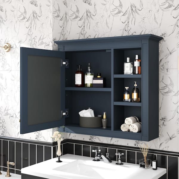 JUJABU 30 in. W x 7.3 in. D x 28 in. H Bathroom Storage Wall