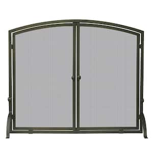 Noble House Cartwright Matte Black Metal 1-Panel Fireplace Screen 71574 -  The Home Depot