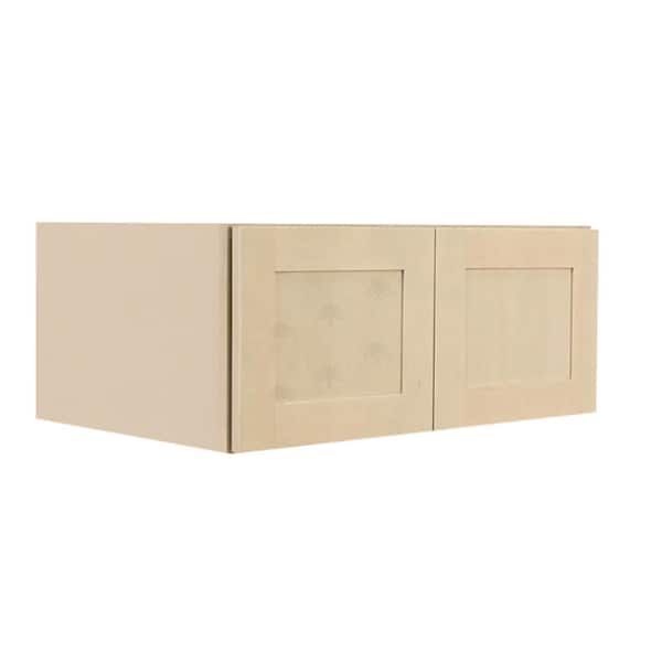 LIFEART CABINETRY Anchester Assembled 36x18x24 in. Wall Cabinet with 2 Doors No Shelf in Light Gray