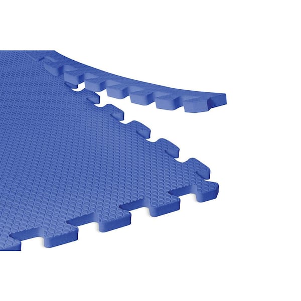 Norsk Blue 24 in. x 24 in. EVA Foam Non-Toxic Solid Color Interlocking Tiles (144 sq. ft. - 36 tiles) Norsk Blue 24 in. x 24 in. EVA Foam Non-Toxic Solid Color Interlocking Tiles (144 sq. ft. - 36 tiles)
