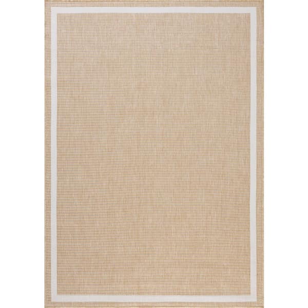 Easton Wheat / Ivory 6 ft. 7 in. x 9 ft. 4 in. Indoor/Outdoor Area Rug