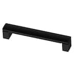 Simply Geometric 5-1/16 in. (128 mm) Matte Black Cabinet Drawer Pull