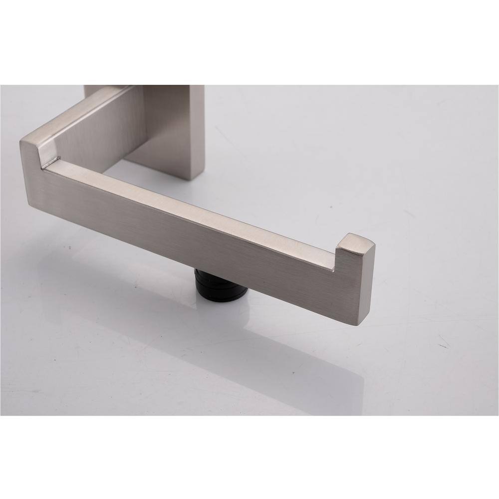 Brushed Nickel 4-Piece Bathroom Hardware Set with Towel Bar