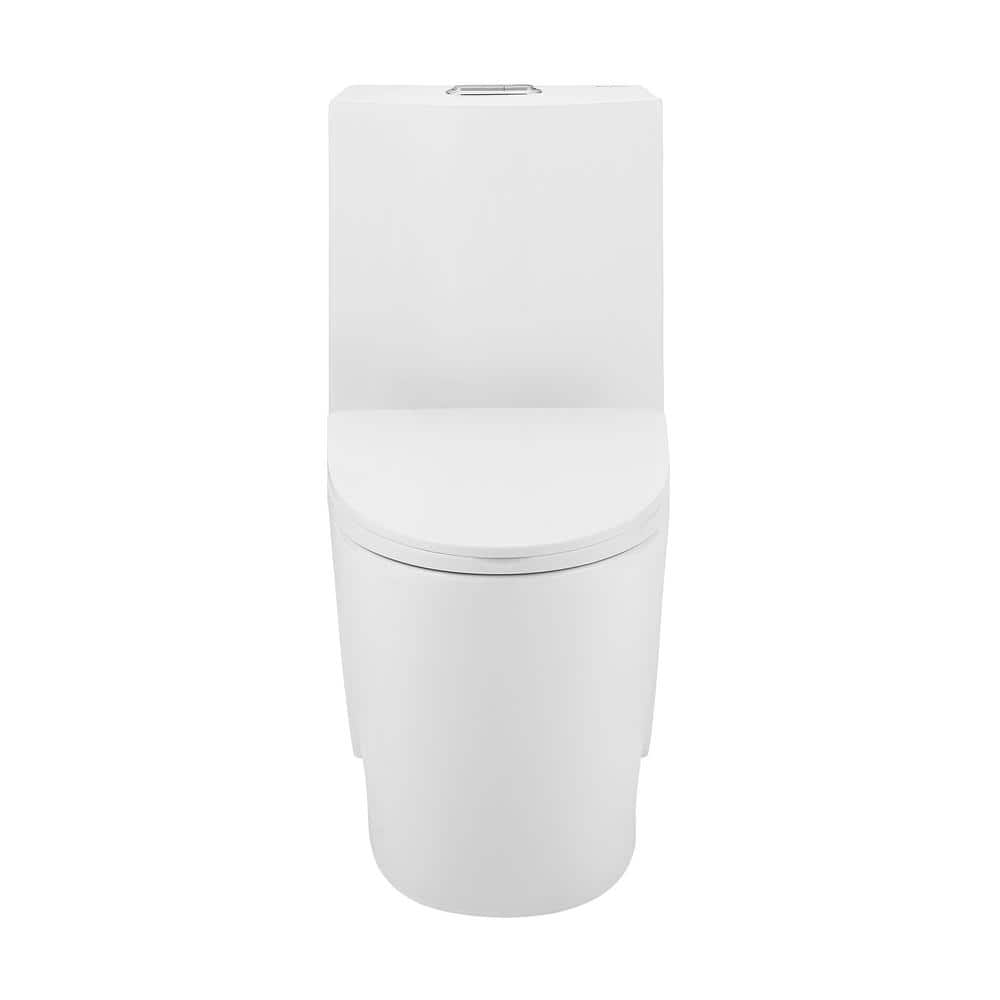 White Elongated Dual Flush High Efficiency Toilet