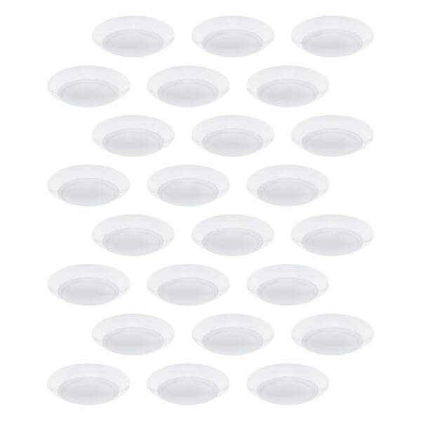 Disc 7.5 in. White Selectable 5CCT LED Flush Mount (24-Pack)