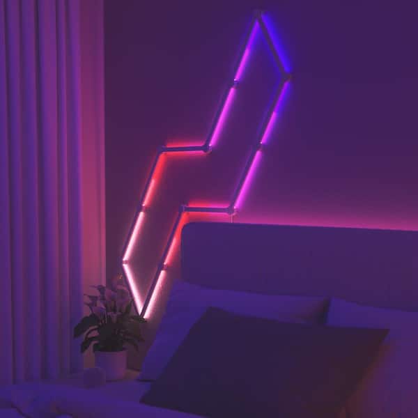 Nanoleaf Lines Smarter Kit Multi-Color Modular Backlit LED Wall
