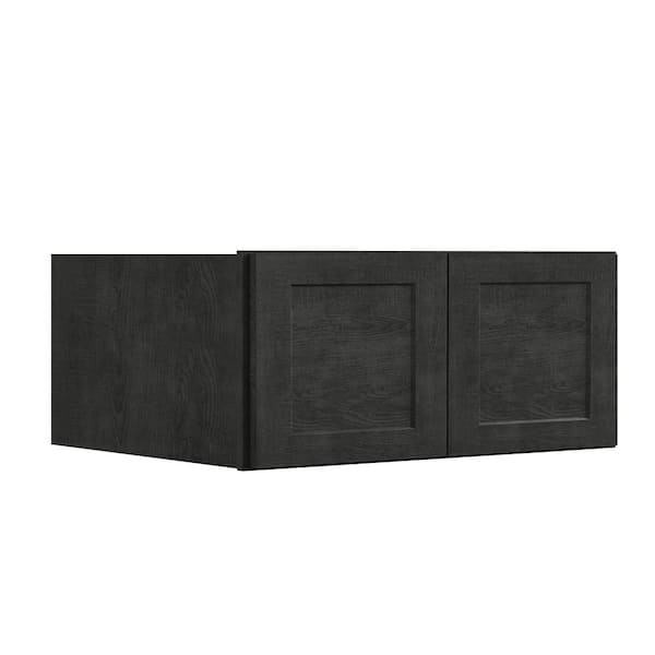 Hausvita 36 in. W x 24 in. D x 18 in. H in Shaker Charcoal Plywood Ready to Assemble Kitchen Wall Cabinets with 2-Doors