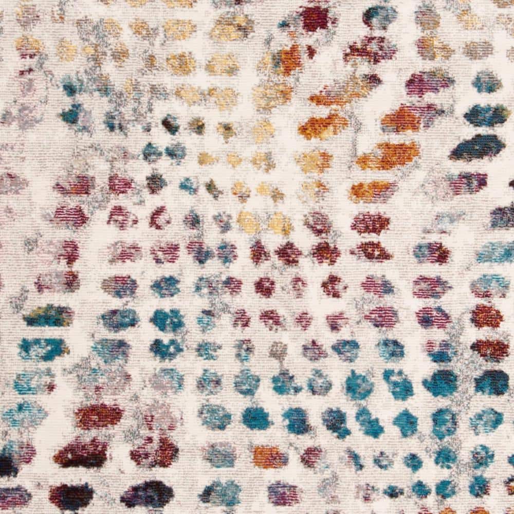 Aria Cream and Wine Synthetic Rectangular Area Rug 9' x 12'
