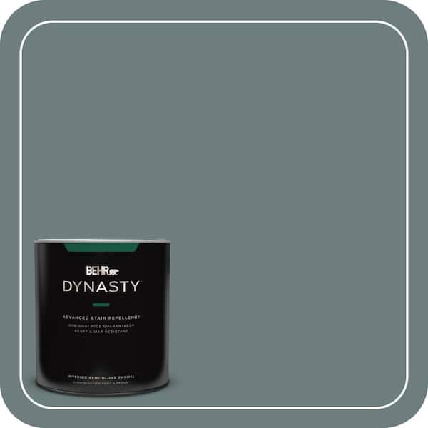 1 qt. #N440-5 Coney Island One-Coat Hide Semi-Gloss Enamel Interior Stain-Blocking Paint and Primer