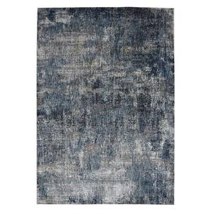 Vermont Bianca Gray/Orange 5 ft. 3 in. x 7 ft. 6 in. Abstract Polyester Area Rug