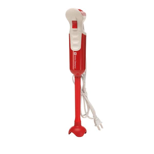 Swiss Diamond Jet Mix 2-Speed Cream and Red Immersion Blender