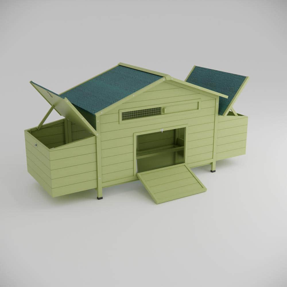 11.12 sq. ft. Large Wooden Chicken Coop Outdoor Hen House Poultry Cage with