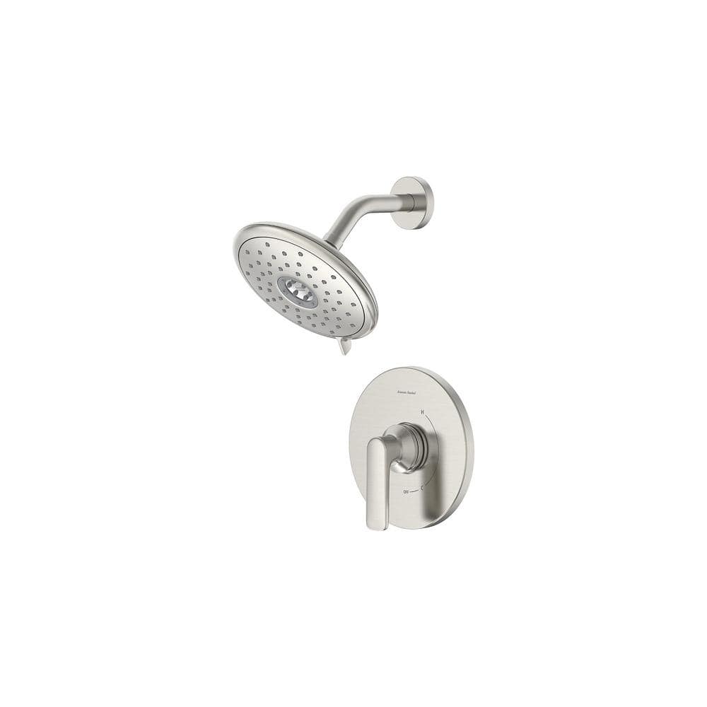 Brushed Nickel Wall Mounted Shower Trim Kit with Lever Handle