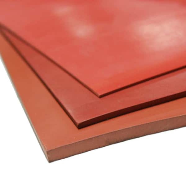 Rubber-Cal Silicone 1/8 in. x 36 in. x 72 in. Red/Orange Commercial Grade  60A Rubber Sheet 20-116-0125-36-072 - The Home Depot