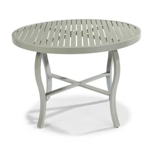 Captiva 42 in. Charcoal Gray Round Cast Aluminum Outdoor Dining Table