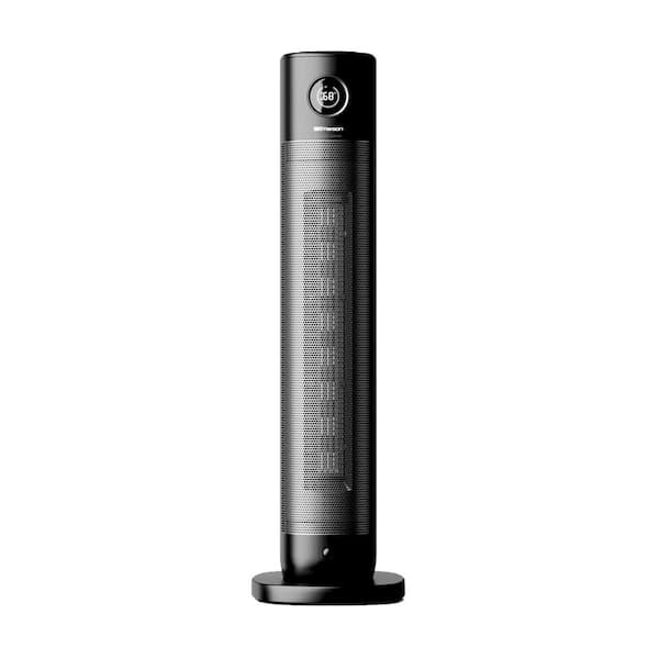 SmartVoice 1500-Watt 32 in. Black Electric Ceramic Tower Space Heater, 40 Plus Voice Commands, No APP, No WIFI, 200FR