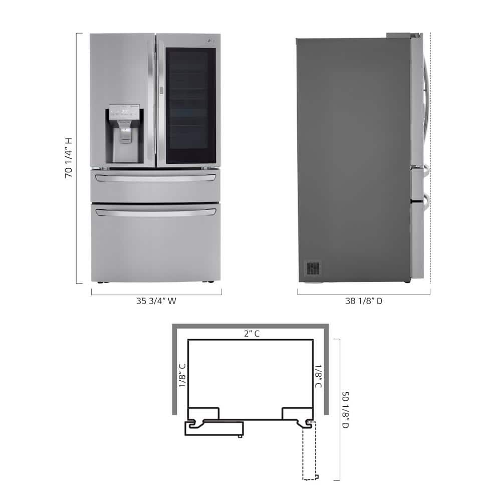 Stainless Steel 29.5 Cu. Ft. Smart French Door Refrigerator with Ice Maker