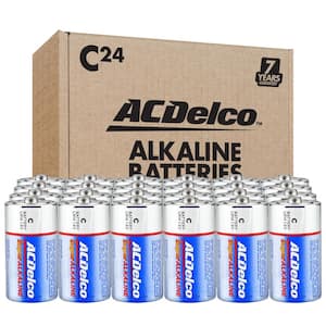 C Super Alkaline Battery, 7-Years Shelf Life with Recloseable Packaging (24-Packs)